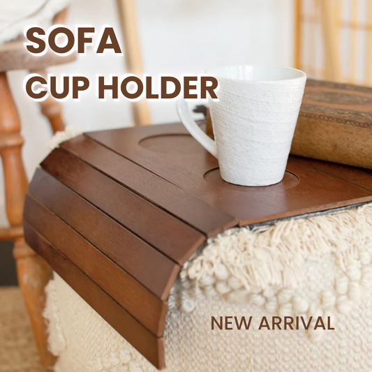 Premium Sofa Cup Holder – Spill-Proof Armrest Tray for Drinks and Snacks